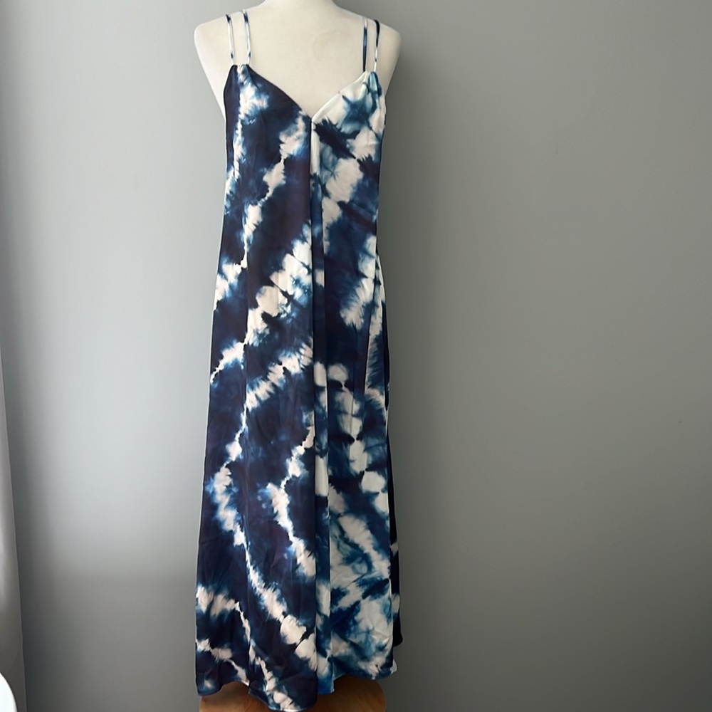 NWT ZARA Tie Dyed Flowy Slip Maxi Dress - Picture 9 of 15